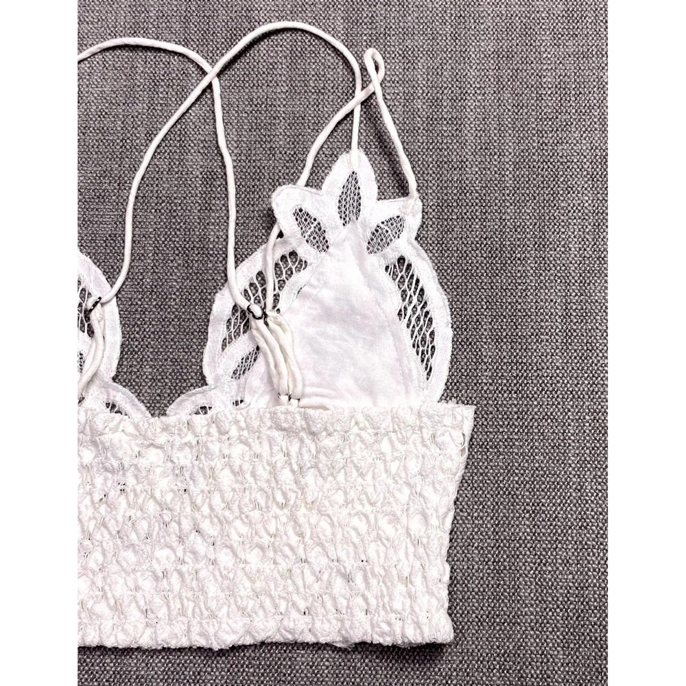 Free People One Adella Bralette Women XS White Crochet Lace F16M00206 - Picture 9 of 9
